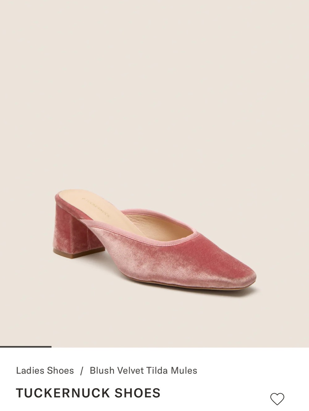 Tuckernuck Blush Velvet Tilda Mules - Picture 7 of 8